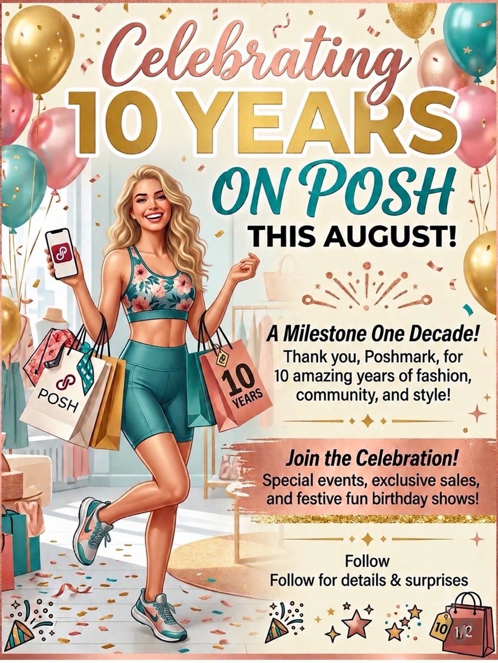 Annsomers24 Birthday Aug 11! 10 yrs on posh 8/16 
unlisted